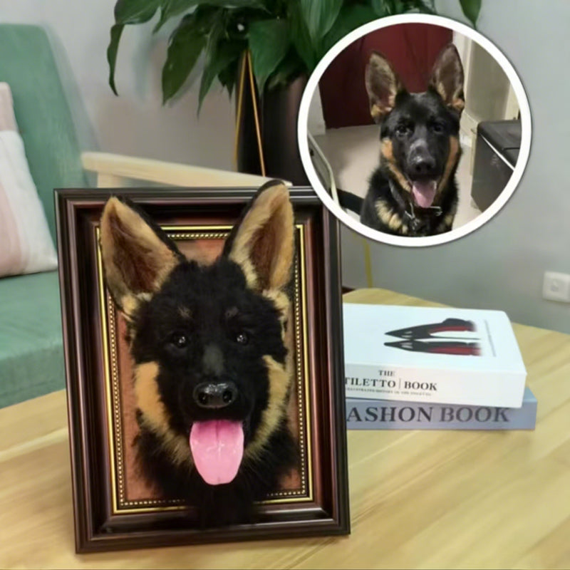 Customize Pet 3D Wool Felt Photo with Frame