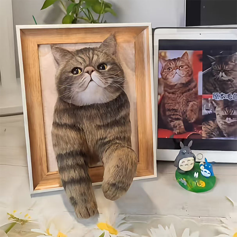 Customize Pet 3D Wool Felt Photo with Frame