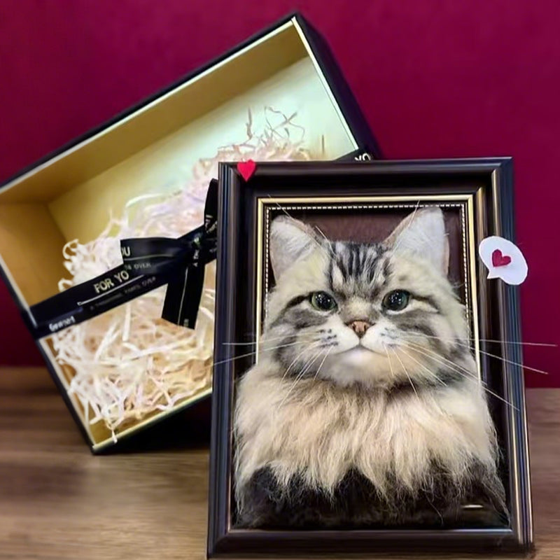 Customize Pet 3D Wool Felt Photo with Frame