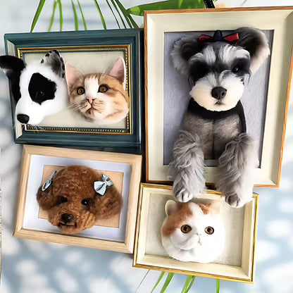 Customize Pet 3D Wool Felt Photo with Frame