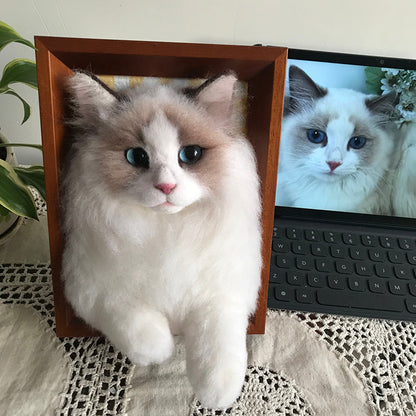 Customize Pet 3D Wool Felt Photo with Frame